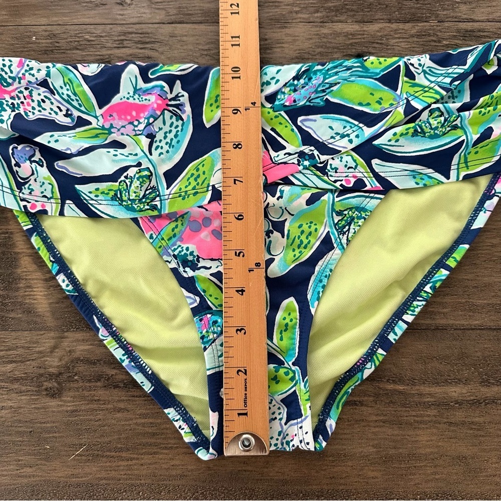 Lilly‎ Pulitzer size 10 Lagoon Sarong Hipster Bikini Bottom Swimsuit Navy Blue - Picture 6 of 6